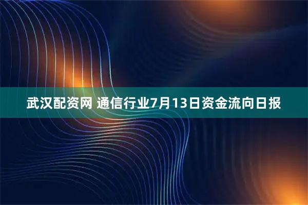 武汉配资网 通信行业7月13日资金流向日报